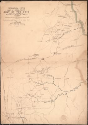 Corinth > Topographical sketch of the line of operations of the Army of the Ohio under the command of Major General D. C. Buell, U.S. Volunteers : evacuation of Corinth by the enemy, May 30th, 1862 / surveyed from the 8th of April to t