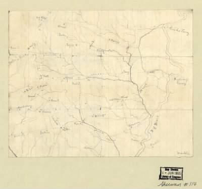 Big Black River > [Map of the Big Black River, Mississippi, in the vicinity of Bush and Birdsong's ferries, 1863]