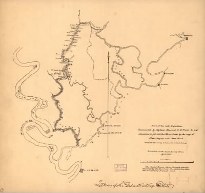 Yazoo River > Route of the late expedtion [sic] commanded by Act'g. Rear Admiral D. D. Porter U.S.N. attempting to get into the Yazoo River by the way of Steels Bayou and Deer Creek Compiled & drawn by A. Strausz, U.S. Coast Survey.
