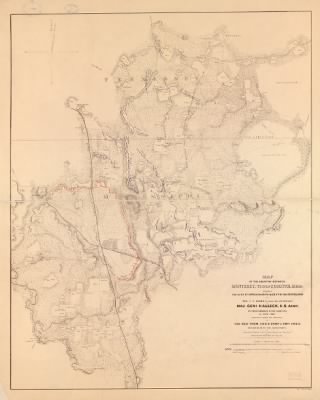 Corinth, Battle of > Map of the country between Monterey, Tenn: & Corinth, Miss: showing the lines of entrenchments made & the routes followed by the U.S. forces under the command of Maj. Genl. Halleck, U.S. Army, in their advance upon Corinth in