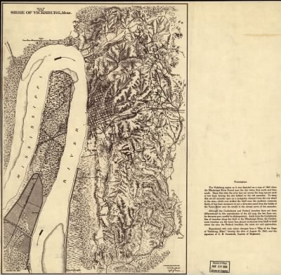 Vicksburg, Battle of > Map of the siege of Vicksburg, Miss. Vicksburg, Miss., Aug. 20th 1863 C. B. Comstock, Capt. of Engrs.