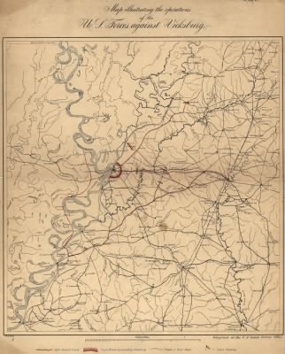 Vicksburg, Battle of > Map illustrating the operations of the U.S. forces against Vicksburg.