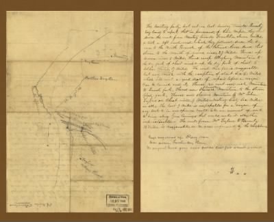Monterey > [Pencil sketch of the route of scouting party from Monterey, Highland County, Va. toward Beverly, Randolph County, W. Va.].