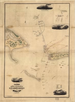 Mobile Bay > Chart showing the entrance of Rear Admiral Farragut into Mobile Bay. 5th of August 1864 Drawn & compiled by Robt. Weir, for Rear Admiral D. G. Farragut, Novr. 1st 1864.