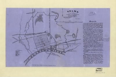 Thumbnail for Selma > Selma, Al'a., and vicinity / compiled from information by Cap't. E. Ruger, Top'l. Eng'r., staff of Maj. Genl. Rousseau ; Cap't Merrill, U.S. Eng'rs., Chief Top. Eng'r ; drawn by Waggoner.