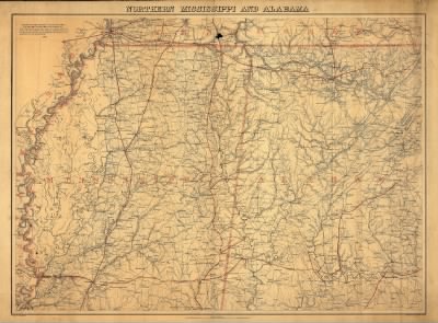 Alabama, Mississippi > Northern Mississippi and Alabama Compiled and engraved at the U.S. Coast Survey Office, from state maps, post office maps, local surveys, etc., with additions from campaign maps and information furnished by Capt. O. M. Poe, C