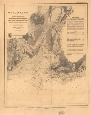 New Haven > New Haven Harbor Founded upon a trigonometrical survey under the direction of F. R. Hassler, Superintendent of the survey of the coast of the United States. Triangulation by James Ferguson and Edmund Blunt, Assistants. Topogr