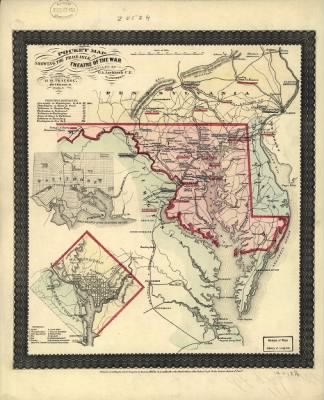 Maryland > Pocket map showing the probable theatre of the war Compiled by G. A. Aschbach, C.E. Allentown, Pa.