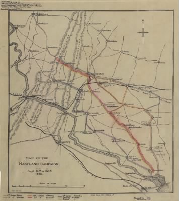 Maryland Campaign > Map of the Maryland Campaign, Sept. 3rd to 29th 1862 George Allen & Co., Ltd., London.