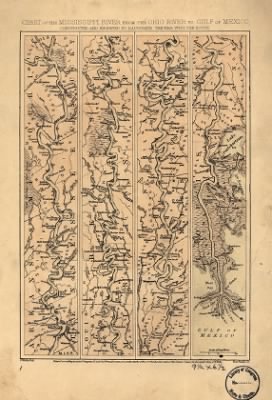 Ohio River to Gulf of Mexico > Chart of the Mississippi River from the Ohio River to Gulf of Mexico Constructed and engraved to illustrate "The War with the South." J. Wells, del. Rae Smith, sc.