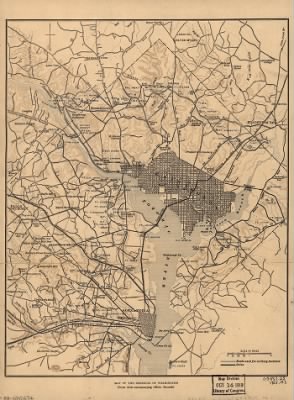 Washington DC, fortifications > Map of the defences of Washington.
