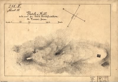Queen's Farm > Sketch of hill to be used for gov't fortification on Queen's Farm : [Washington D.C.].