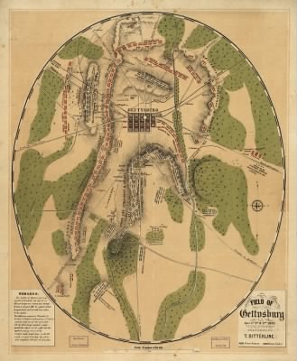 Thumbnail for Gettysburg, Battle of > Field of Gettysburg, July 1st, 2nd & 3rd, 1863 Prepared by T. Ditterline.