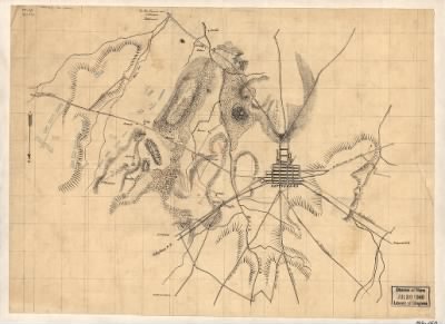 Thumbnail for Gettysburg, Battle of > [Preliminary sketch of the battle of Gettysburg showing troop positions, July 2, 1863].