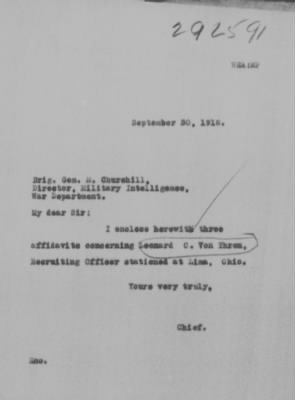 Old German Files, 1909-21 > Leonard C. Von Thron (#292591)