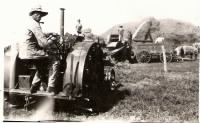 Lowell Workman on tractor