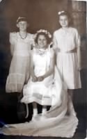 PH-FAMD-018b L-to-R Barbara Hanson & Flora Miles Age 12 & Ruth Droubay -- Health Day Queen May Day -- 01 May 1936.jpg