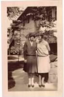 Claire K Knox and Frances V Knox in front of 1310 Race St Denver CO 20 Sept 1929