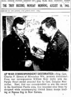 1943 receiving 1st Purple Heart