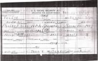 SOCIAL SECURITY APPLICATION - TOLLIE MITCHELL