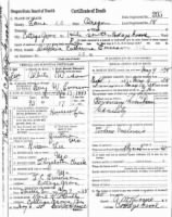 Death Certificate of Delphia Emerson (Lee)