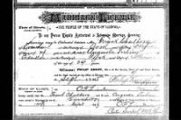 Frank Chalberg and Augusta Tubin Marriage License