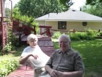 Betty and Earl Radinzel, front yard, 2006