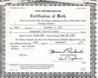 No Name Birth Certif. (Russell Carl Bremmer)