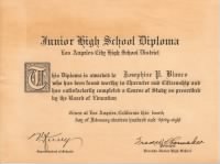 Josephine Pearl Blanco - Junior High School Diploma