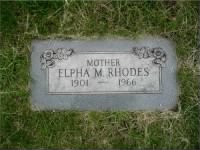 Elpha M Rhodes - headstone