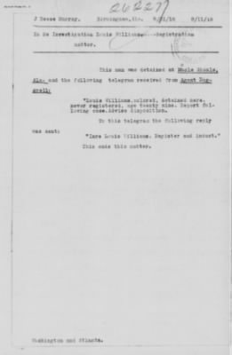 Old German Files, 1909-21 > Louis Williams (#262277)