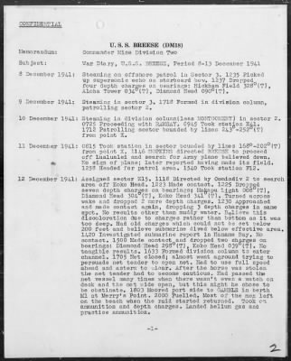 USS BREESE > War Diary, 12/7/41 to 10/31/42