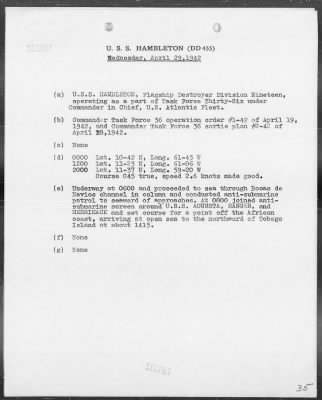 Thumbnail for USS HAMBLETON > War Diary, 4/1/42 to 5/31/42 (Enc A-E)