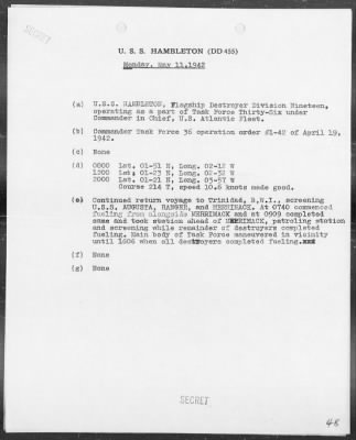 USS HAMBLETON > War Diary, 4/1/42 to 5/31/42 (Enc A-E)