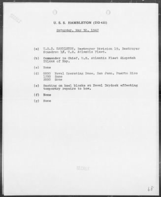USS HAMBLETON > War Diary, 4/1/42 to 5/31/42 (Enc A-E)