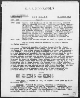 USS MINNEAPOLIS > War Diary, 8/1-31/42 (Enc A)