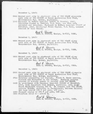 USS NAVAJO > War Diary, 12/1-31/42