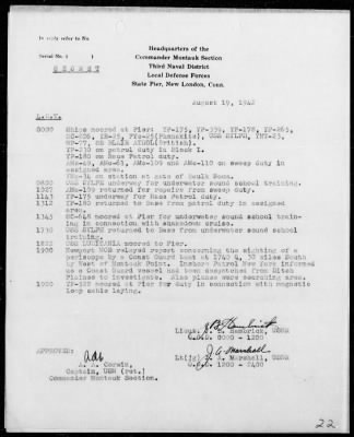 COMISHPAT 3rd ND > War Diary, Montauk Section, 8/1-31/42 (Enc A)