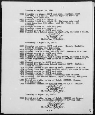 USS NAVAJO > War Diary, 8/1-31/42