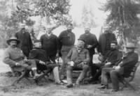 Chester A. Arthur and party members at Yellowstone National Park