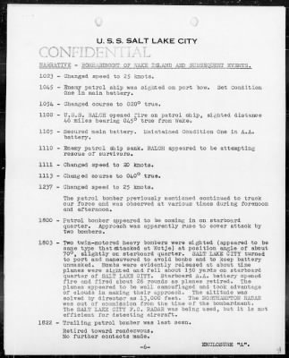 COMTASKFOR 16 > Report on raid on Wake Island, 24 Feb 1942