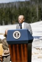 President Gerald Ford at Yellowstone in 1976