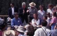 President Bill Clinton in Yellowstone in 1996