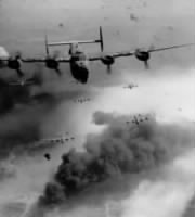B-24 on a Bomb Run in the FLAK