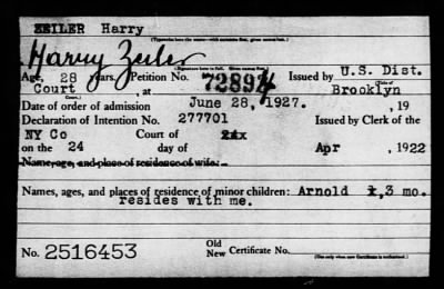 1927 > Zeiler Harry