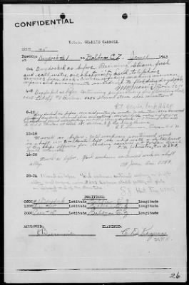 Thumbnail for USS CHARLES CARROLL > War Diary, 12/27/42 to 1/31/43