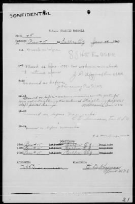 Thumbnail for USS CHARLES CARROLL > War Diary, 12/27/42 to 1/31/43