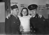 446th BS Pilot L) Fred and his brother Paul Ritger (about 1944)