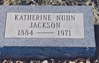 Katherine Nuhn  Jackson headstone