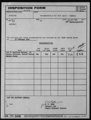 Thumbnail for 1st 8" Howitzer Battery, 3rd Marine Division, United States Marine Corps > 1969